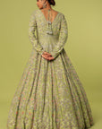 Trishul Firoza Raw Silk Jacket Lehenga - silk lehenga