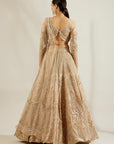 Tuscany Gold Tree Pearl Embroidered Lehenga - embroidered lehenga