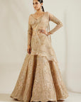 Tuscany Gold Tree Pearl Embroidered Lehenga - embroidered lehenga