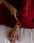 Urfi Georgette Saree Set - red saree
