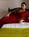 Urfi Georgette Saree Set - red saree