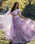Viola Lilac Lehenga Set - purple lehenga