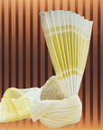 White Golden Organza Turban - turban white
