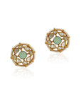 White Necklace Set With Stud Earrings - indian jewelry
