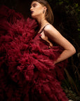 Windsor Maroon Gown - brown gown USA