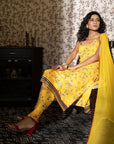 Yellow Georgette Kurta Set - kurta for women
