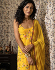 Yellow Georgette Kurta Set - kurta for women