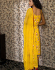 Yellow Georgette Kurta Set - kurta for women