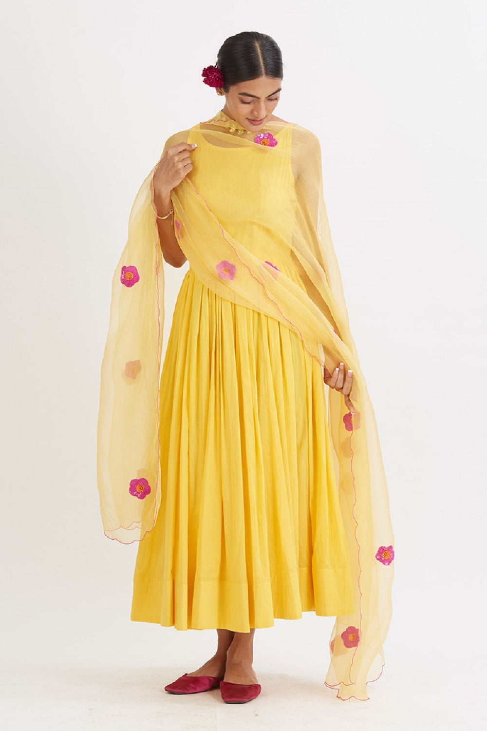 Yellow Gul Anarkali Set - anarkali set
