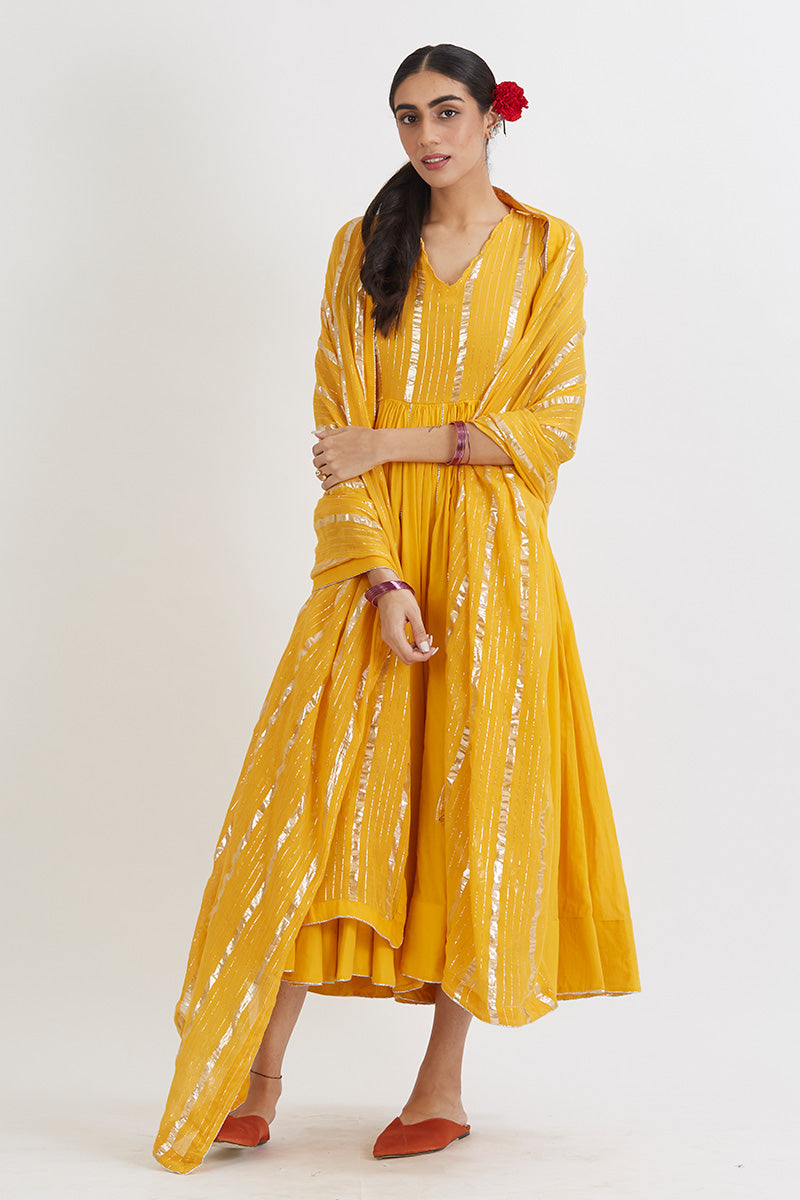 Yellow Rupali Set - yellow indian dress Australia
