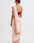 Zeenat Blush Saree - light pink saree New Zealand