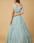 Zoya Ice Blue Lehenga Set - lehenga