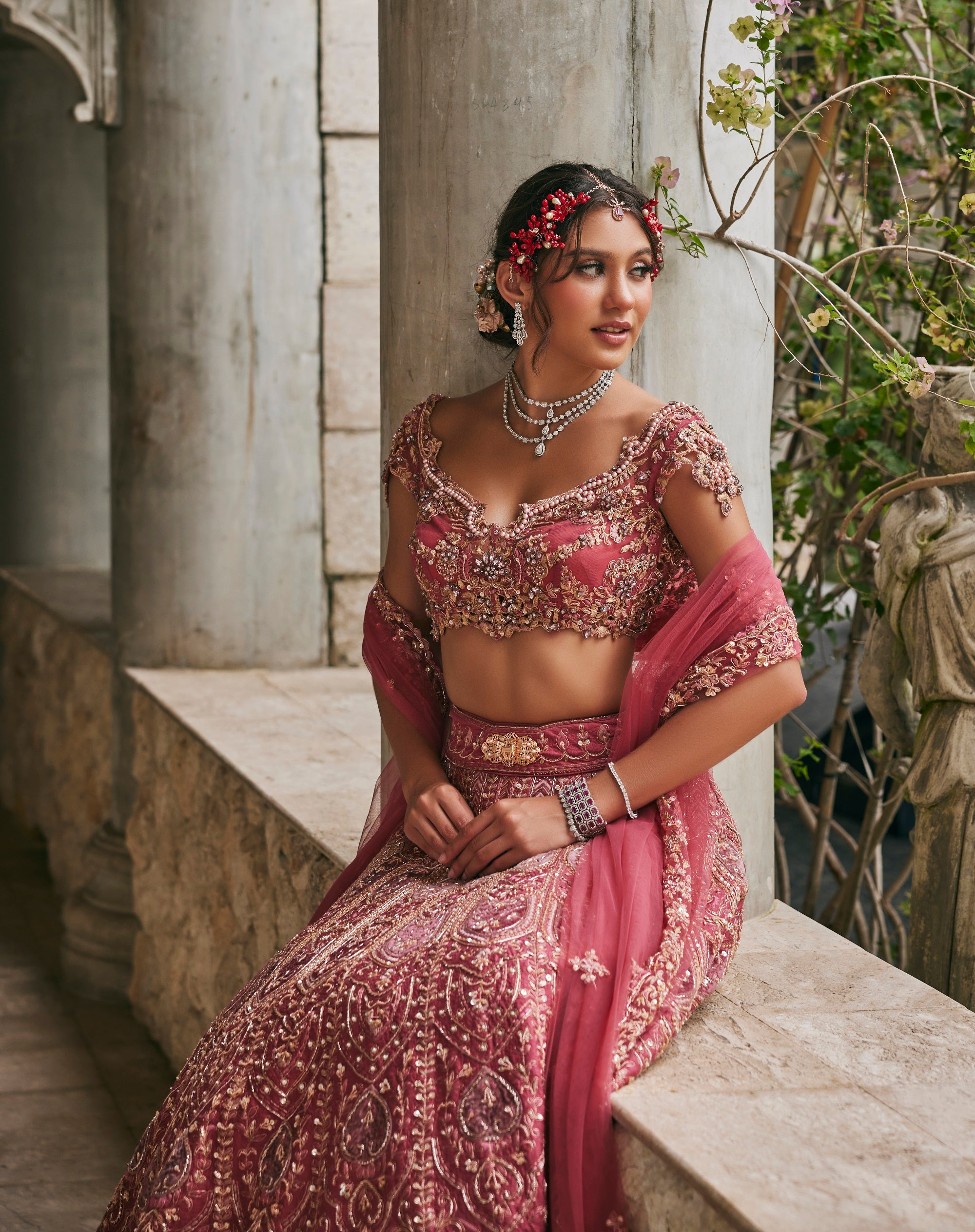 Dusk in Blossom Lehenga Set