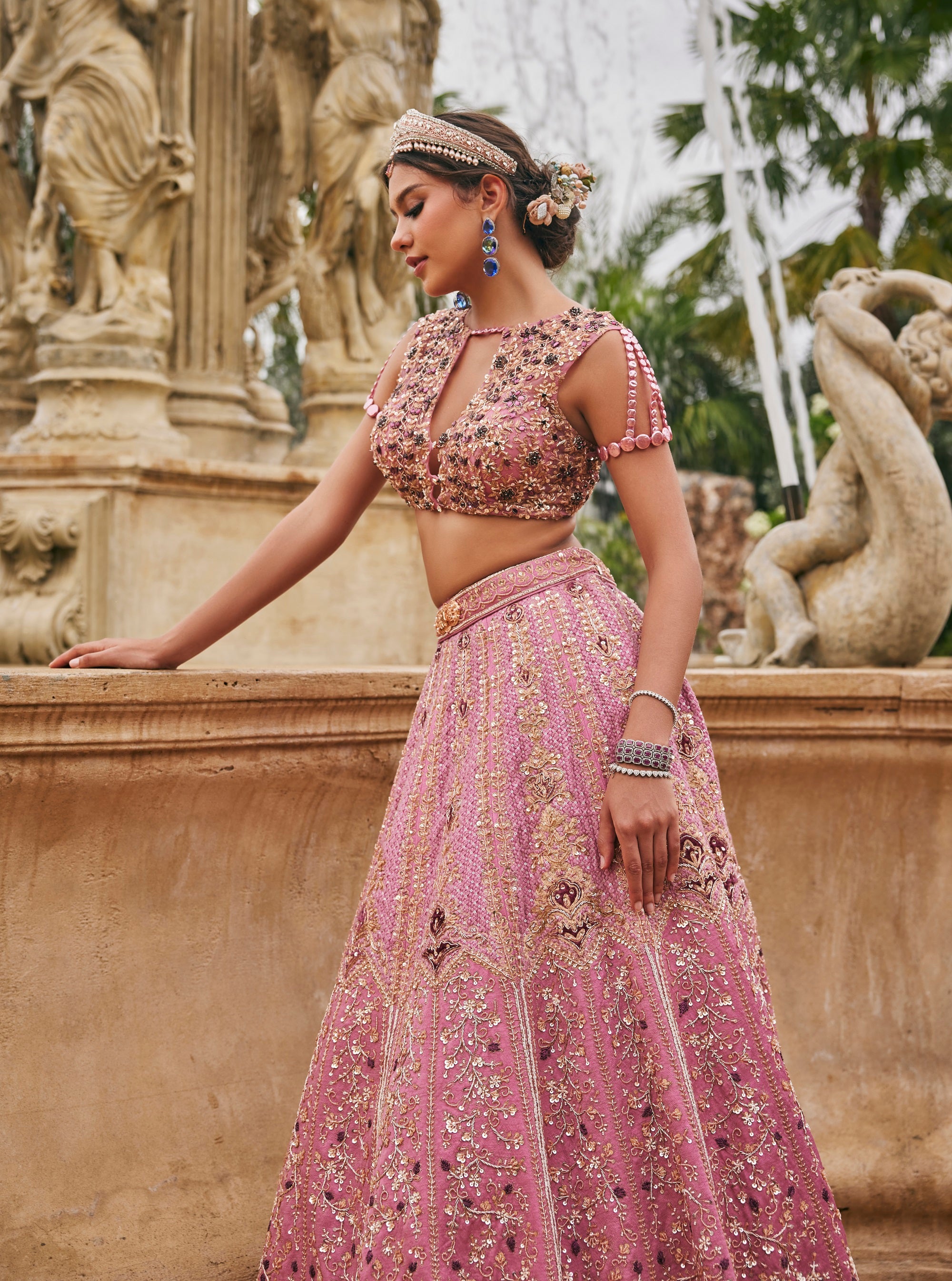 Flamingo Flounce Lehenga Set