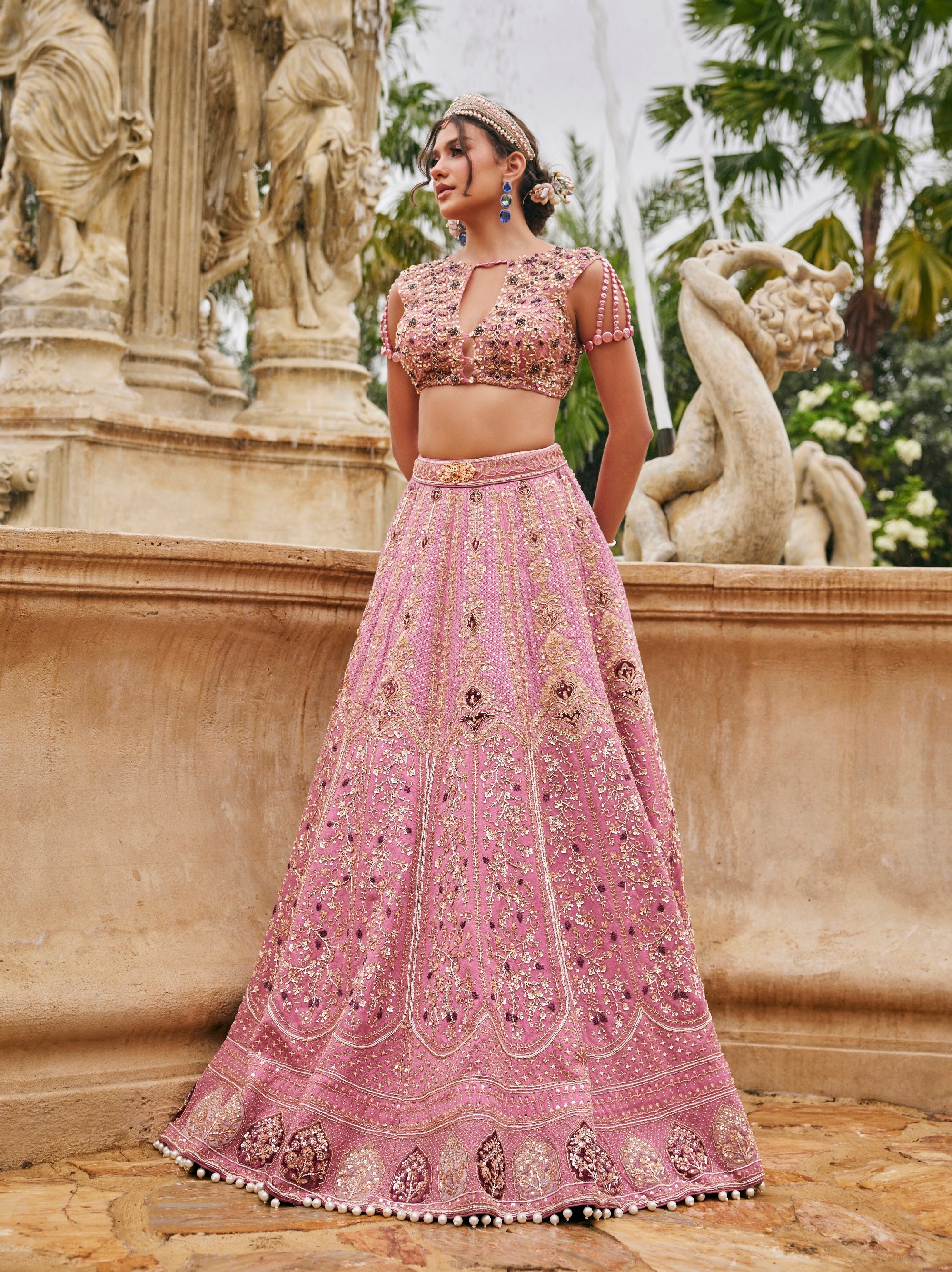 Flamingo Flounce Lehenga Set