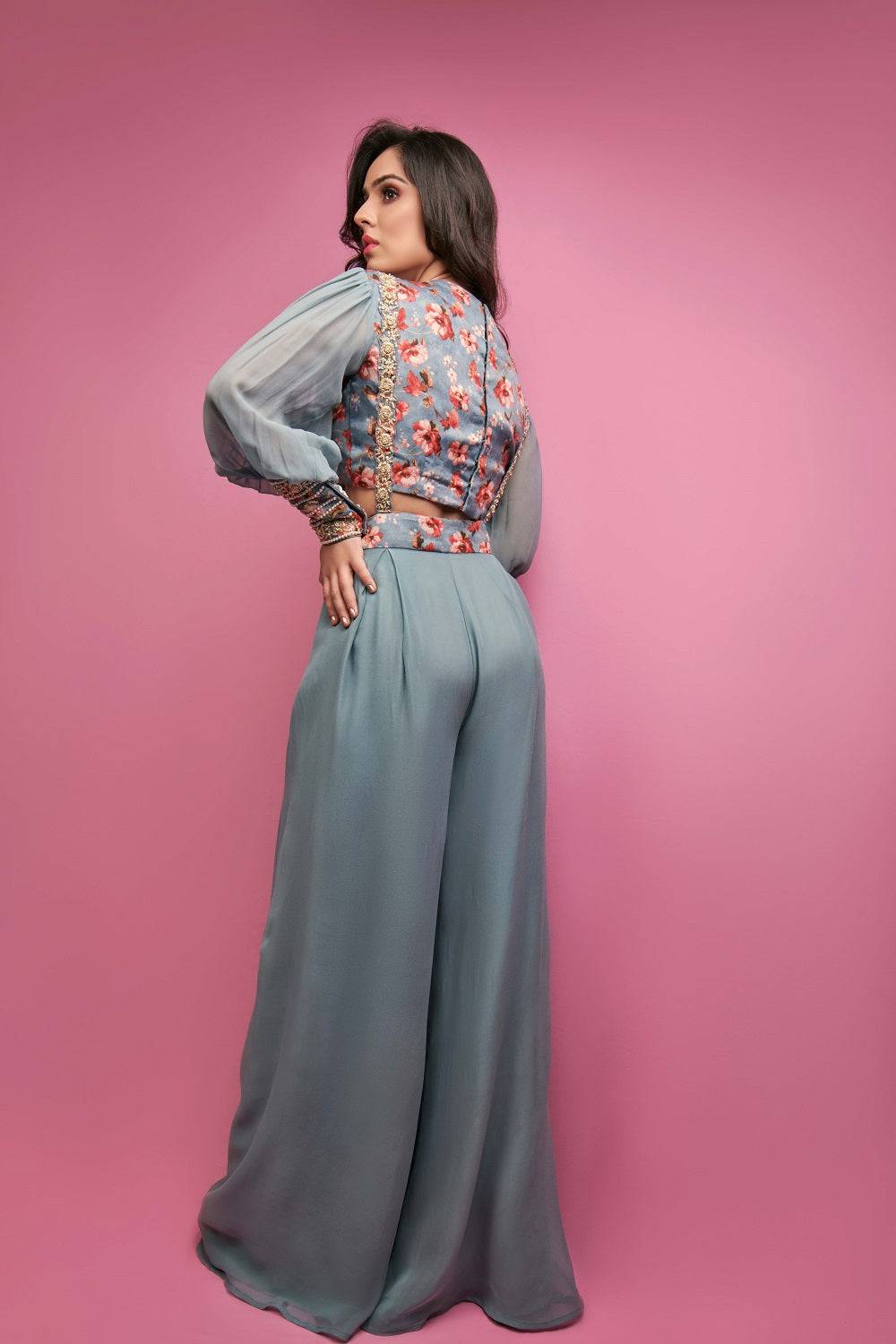 Grey Printed Jumpsuit - jumpsuit New Zealand