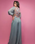 Grey Printed Jumpsuit - jumpsuit New Zealand