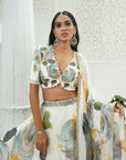Ivory Hand Painted Lehenga