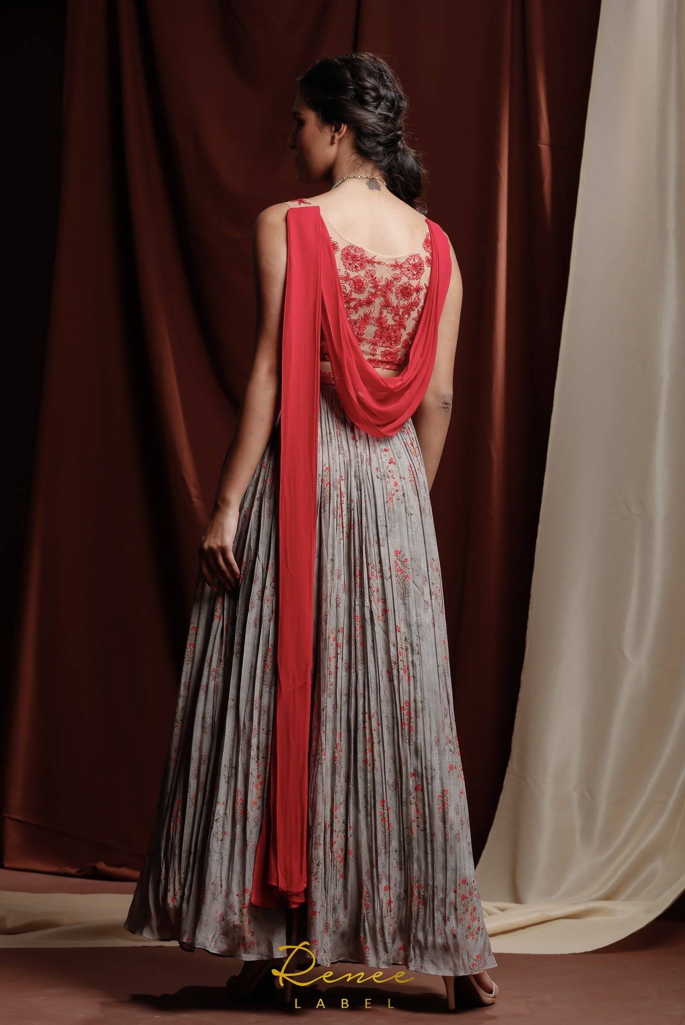 Leila Red Lehenga Set - lehenga choli USA