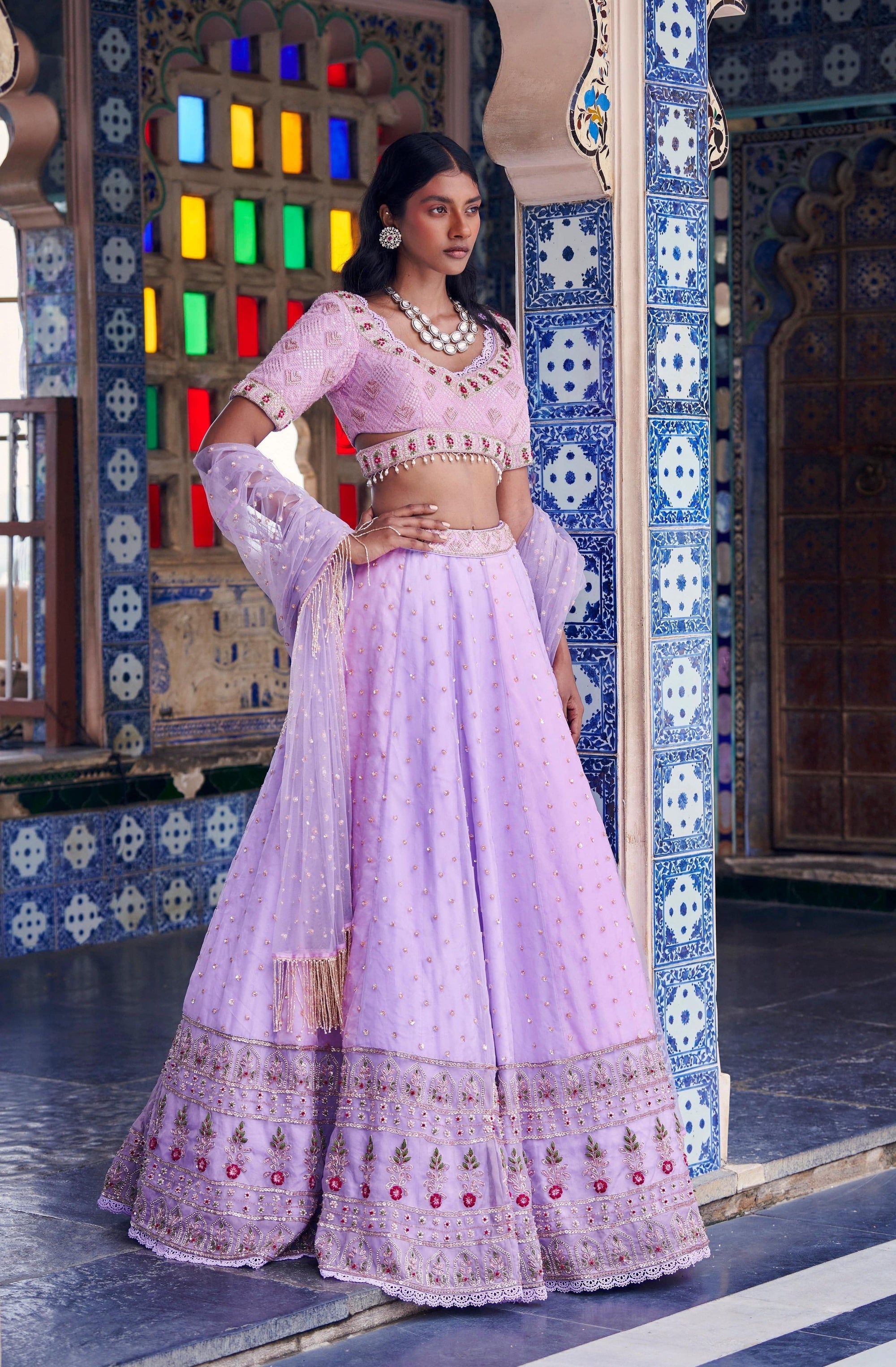 Lilac Rang Mahal Lehenga Set - lehenga choli Canada