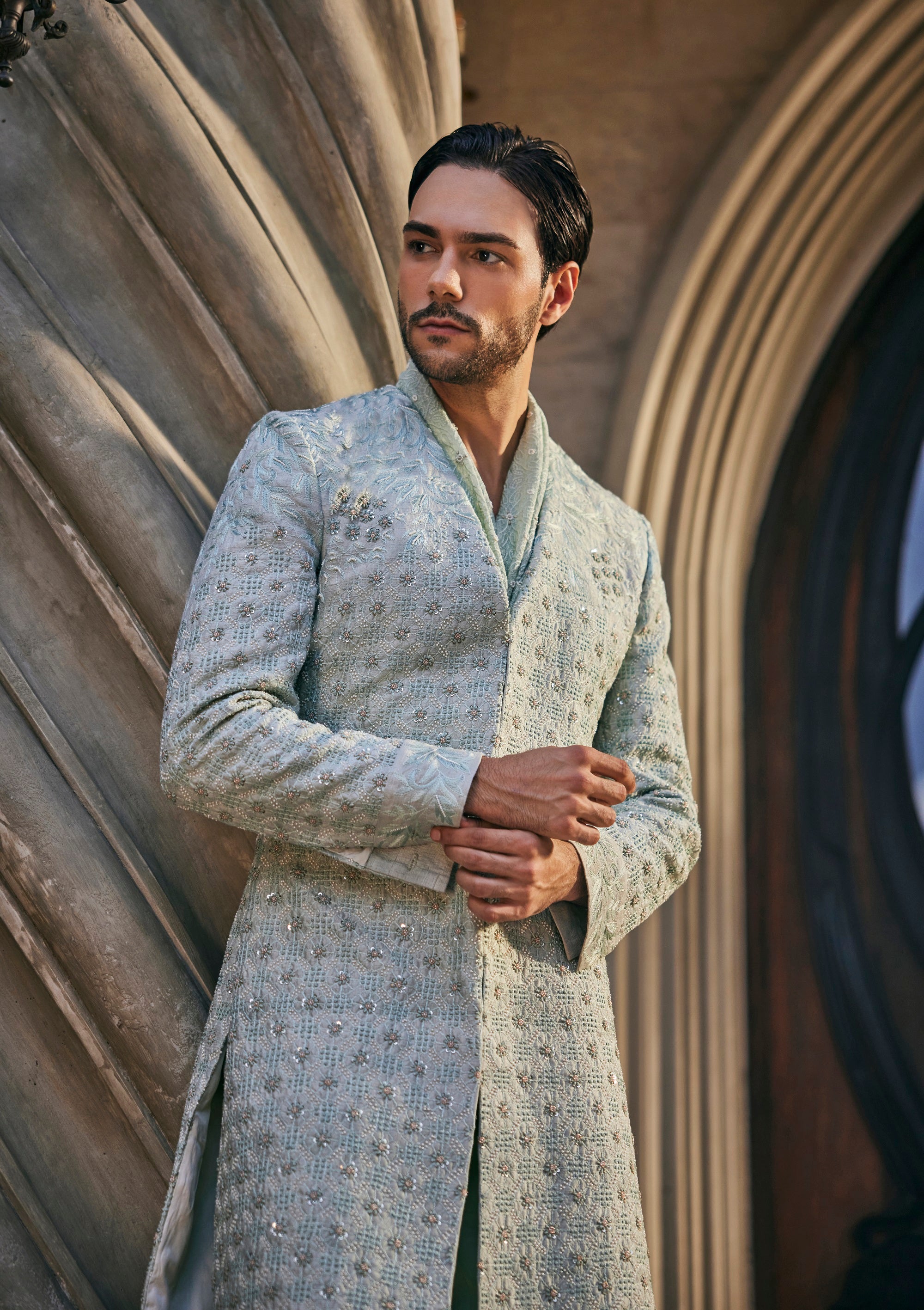 Mint Mirage Sherwani Set