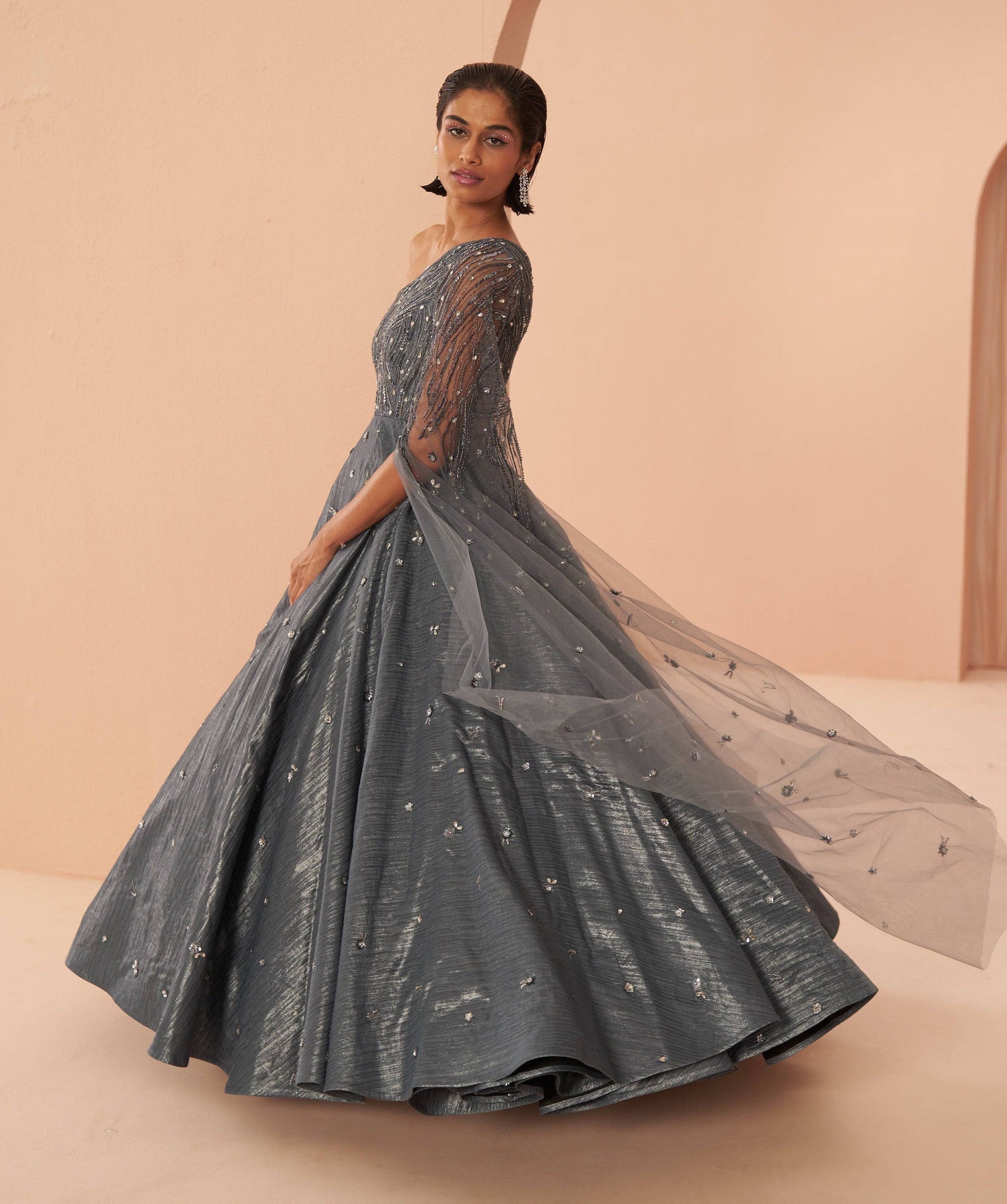 Mirage Crushed Gown - gown Sydney