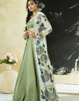 Sage Green Lehenga Set with Hand Painted Jacket