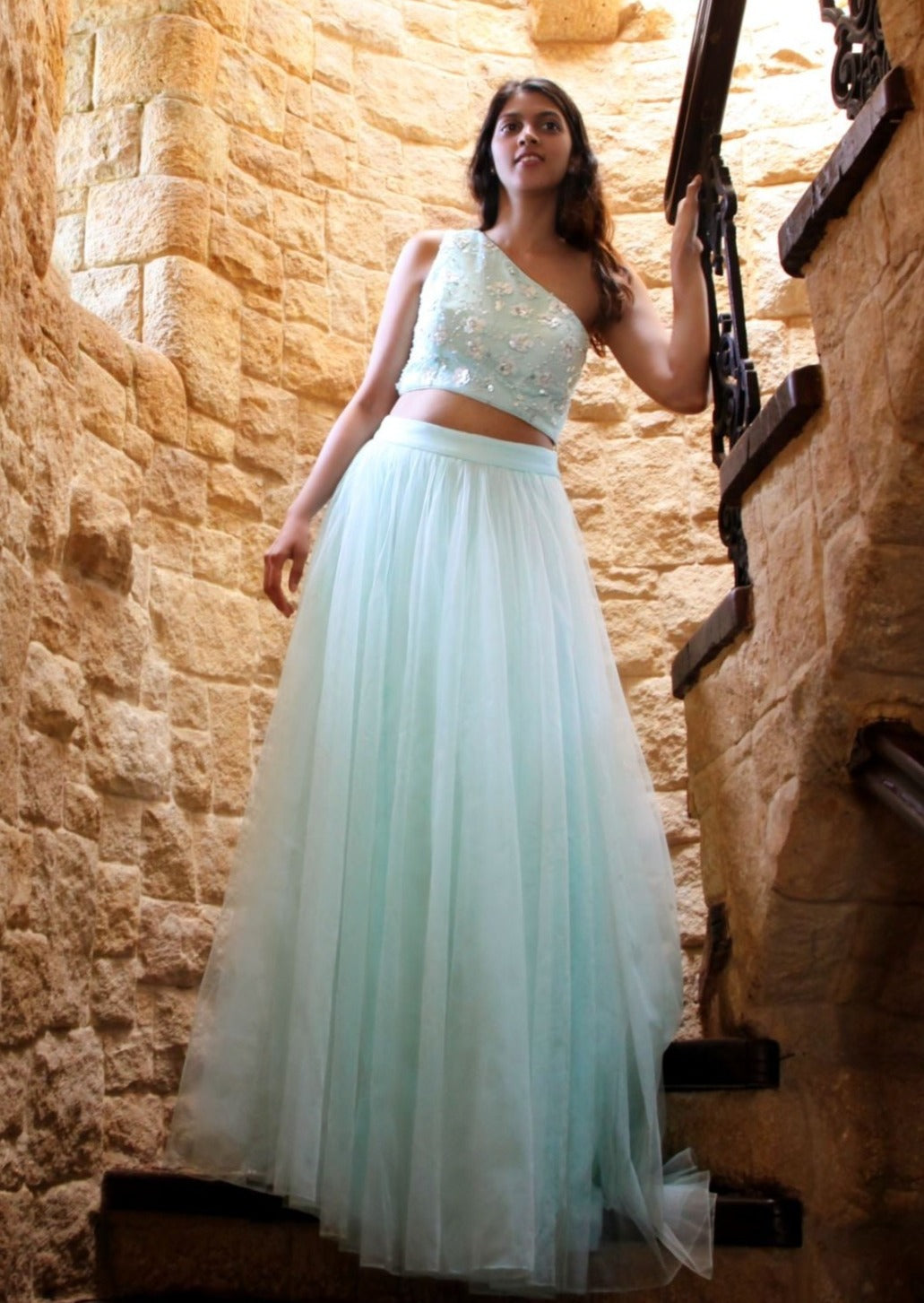 Green Tulle Skirt Mint Tulle Dress My Secret Garden Tulle Maxi